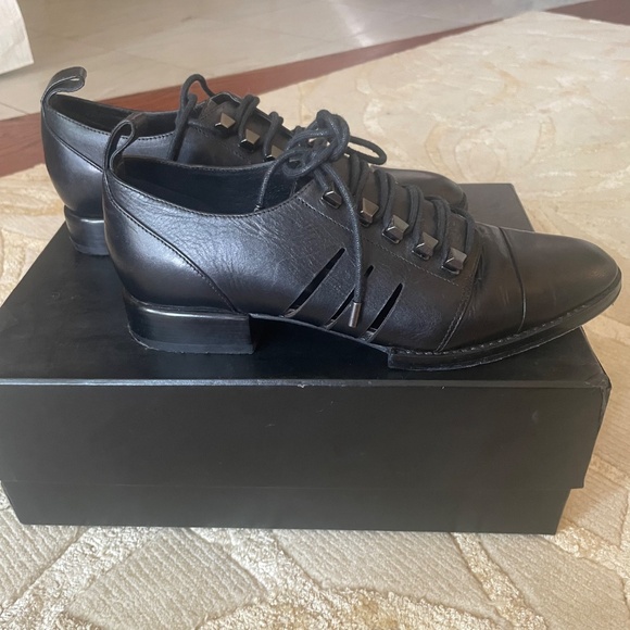 Black Alexander Wang lace up shoe with cut outs - Picture 7 of 10